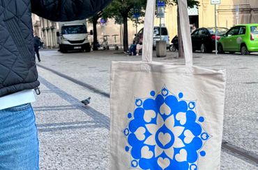 Plátěná taška s mandalou Kapky naděje